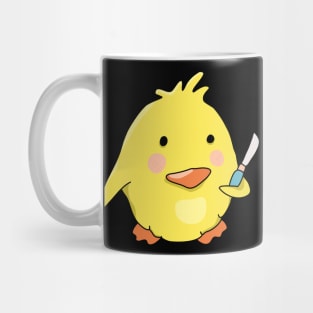 Bad Chick With Knife Duck Meme Mug